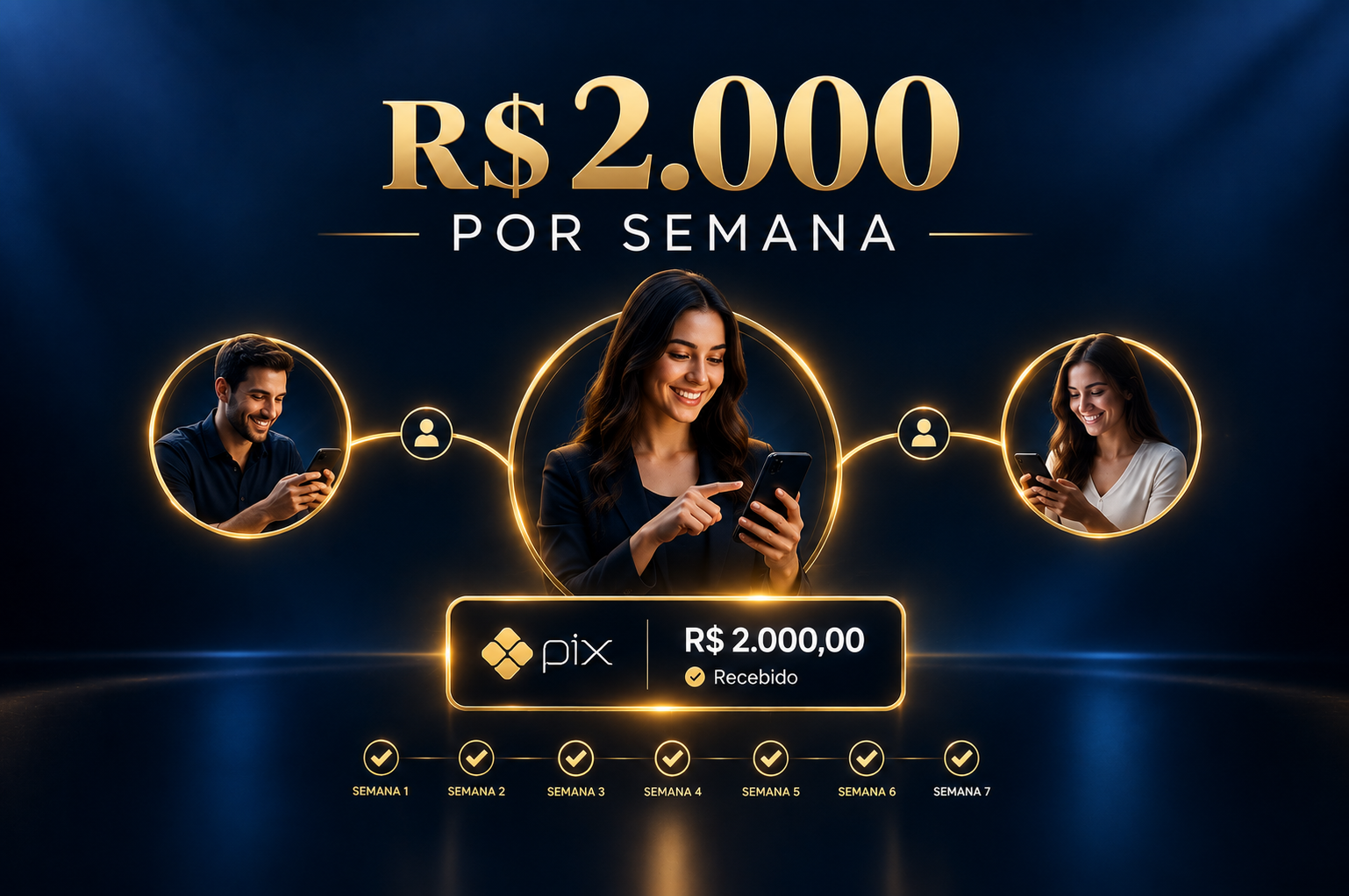 Lucrando R$ 2.000 por semana com indicações